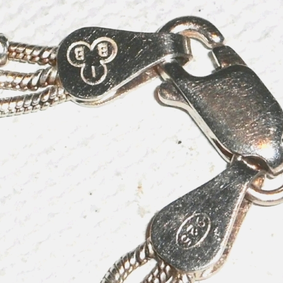 Vintage 925 Sterling Silver Live Laugh Love Circle Multi Chain Necklace Karibou - Picture 6 of 9